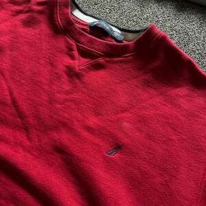 Vintage Nautica Red Crewneck Sweatshirt - Baggy Fit - Y2K Grunge Indie Style